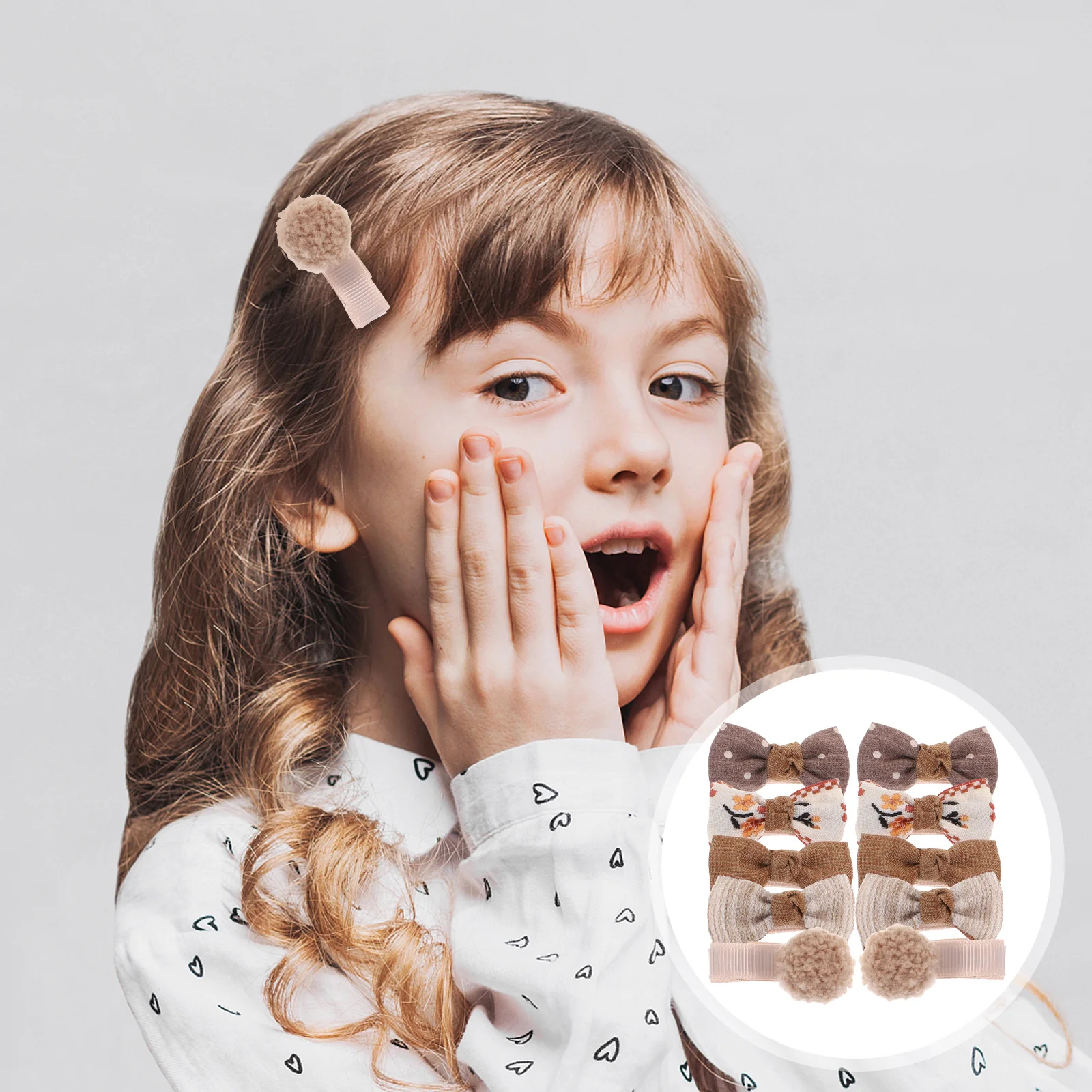 

10 шт., заколки-бабочки для милых бантов, заколки, заколки, маленькие тканевые зажимы для волос, аксессуары для волос для женщин