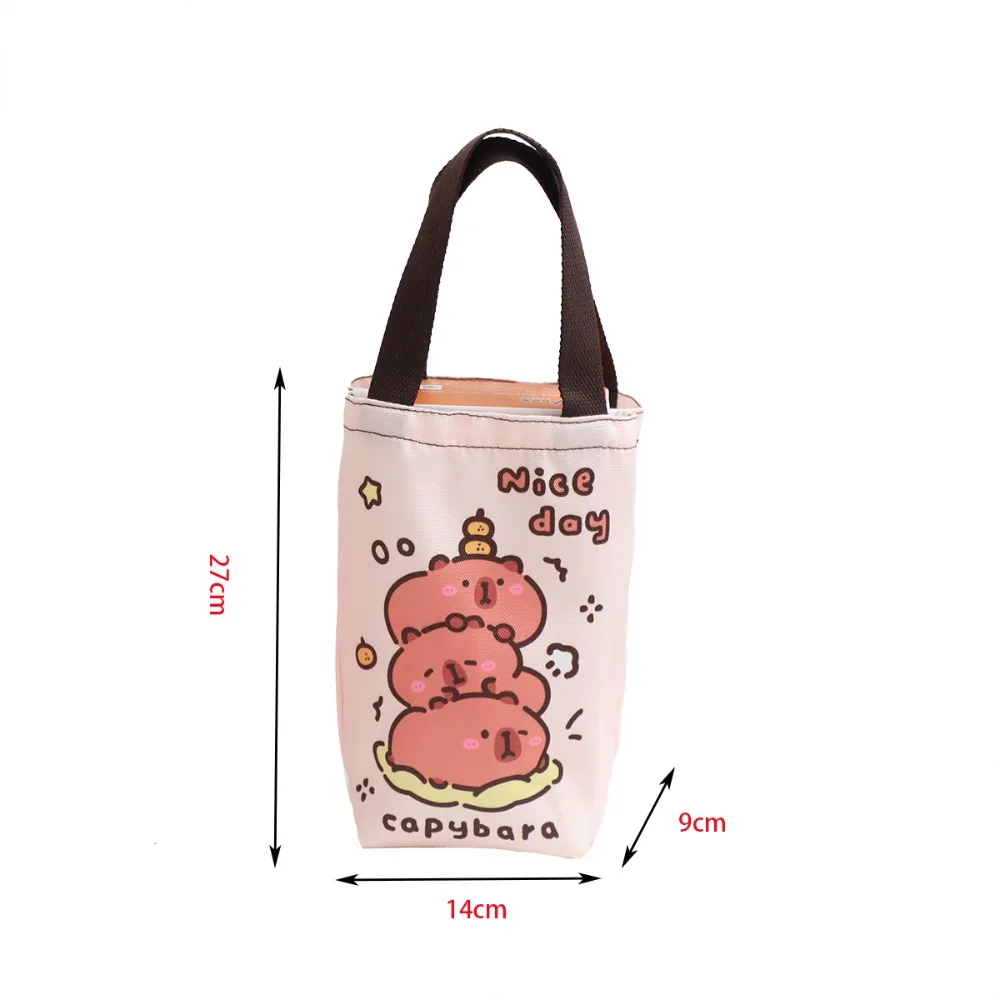 Bolsa unisex capybara cartoon, bolsa portátil, saco guarda-chuva, 2024