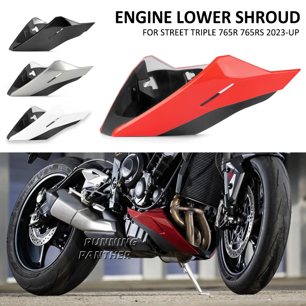 New For Street Triple 765 RS R 765RS 765R 2023 2024 Motorcycle Engine Lower Spoiler Body Fairing Protector Guard Chassis Shield