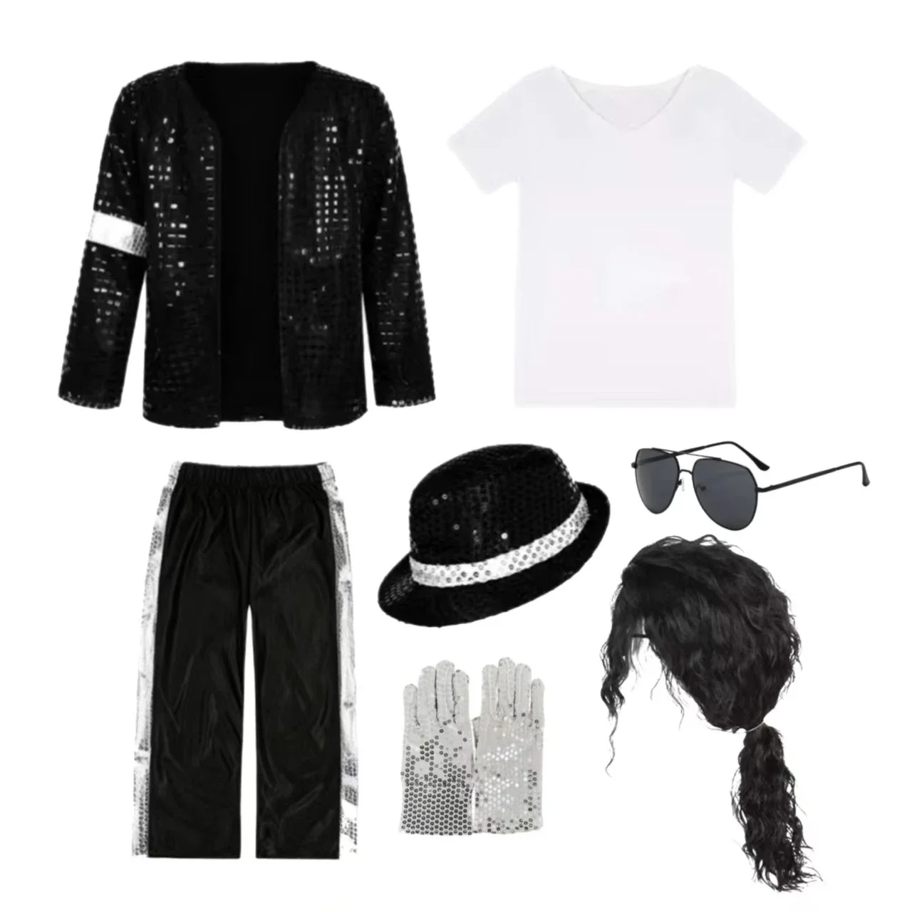 Boys Michael Jackson Cosplay Costume Stage 80s Pop Rock Hip-hop Jazz Clothes Halloween Party Outfit Suit Dance Wear view 5