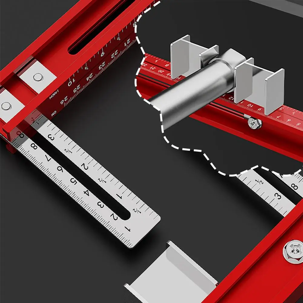 Wardrobe Install Perforation Location Rulers Hanging Mounting Rod Hanger Wardrobe Ruler Fixing Guide Punching Carpentry Loc N1X4