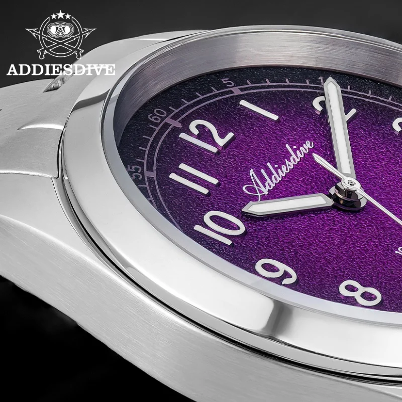 ADDIESDIVE 36mm Men's Luxury Watch Sapphire Glass 10Bar Waterproof Super Luminous 316L Stainless Steel AD2553 Quartz Watches