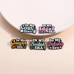 In My Cowgirl Era Enamel Pins Creative In Bookish Cozy Era Series Cartoon Brooches Lapel Badge Funny Wholesale Jewelry Kid Gift