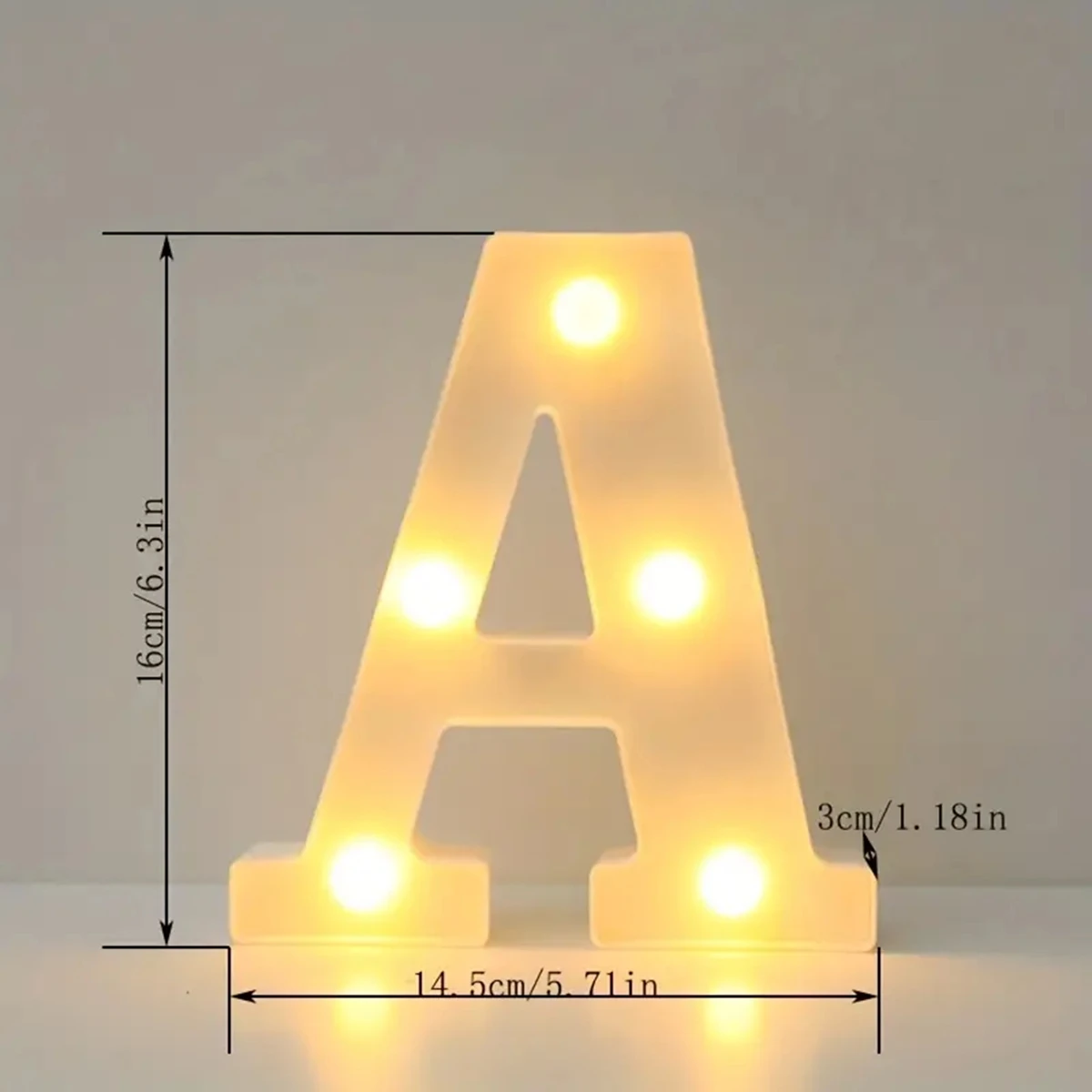 6.3inch LED Alphabet Light Letter Luminous Confession Night Light for Family Wedding Birthday Christmas Party Outdoor Decoration