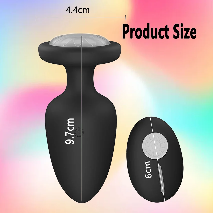 LED Colorful Light Butt Plug for Women Men Anal Plug Vibrator Prostate Massager Adults Sex Toys Wireless Remote Control Buttplug