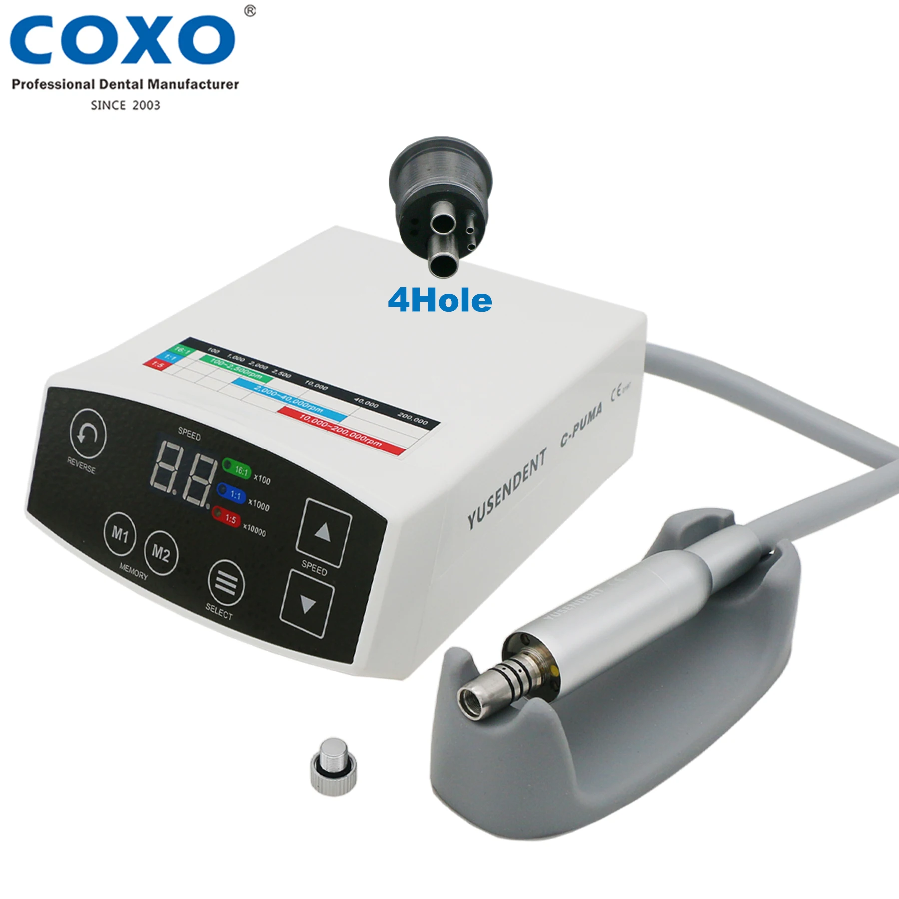 COXO Dental Electric Motor Brushless LED Clinical Micromotor System C-Puma/C-PUMA INT+ Spare Parts Cable Tube Bulb KIT