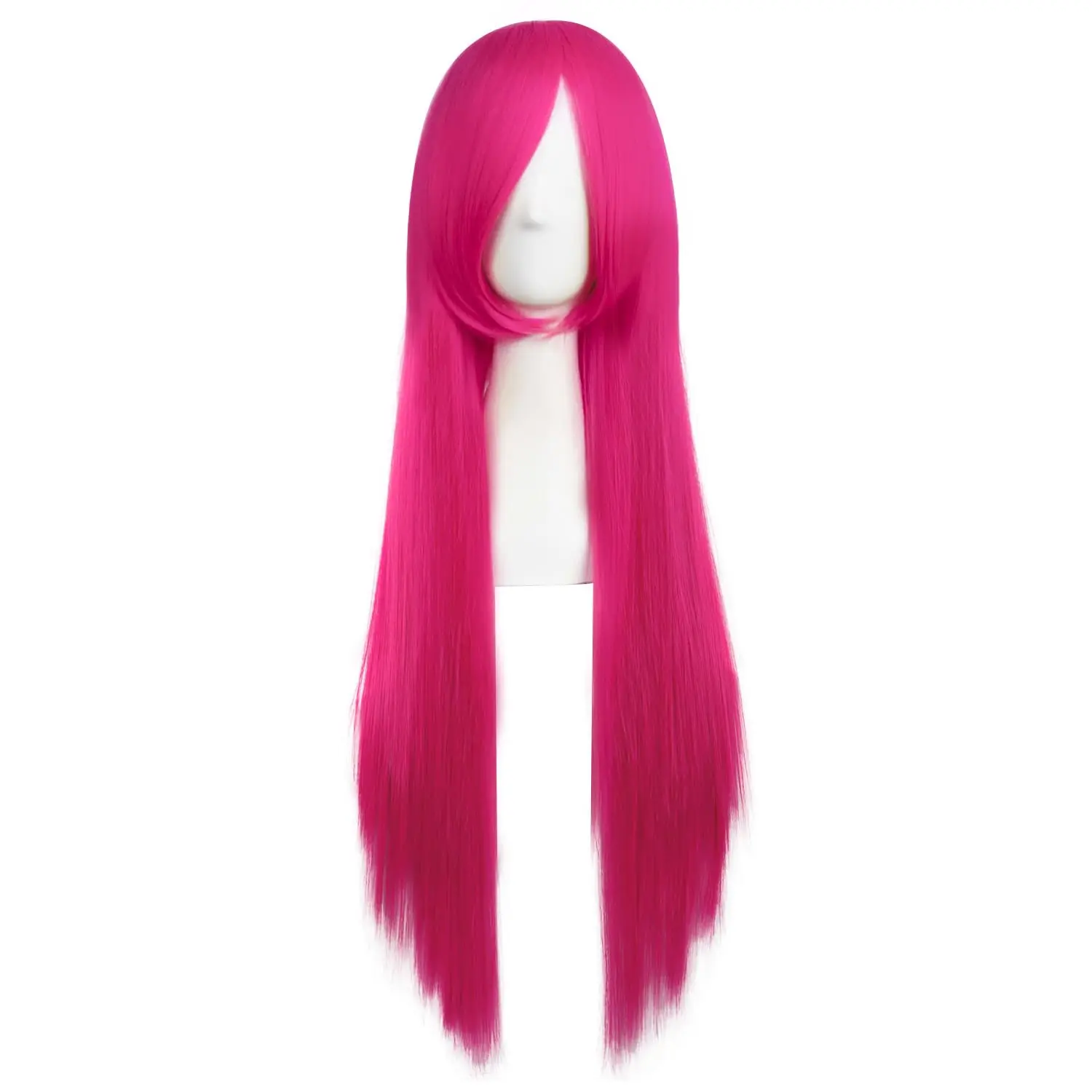 32 Inch Long Straight Anime Costume Cosplay Wig Hot Pink Wigs for Men Halloween Party Costume Wig