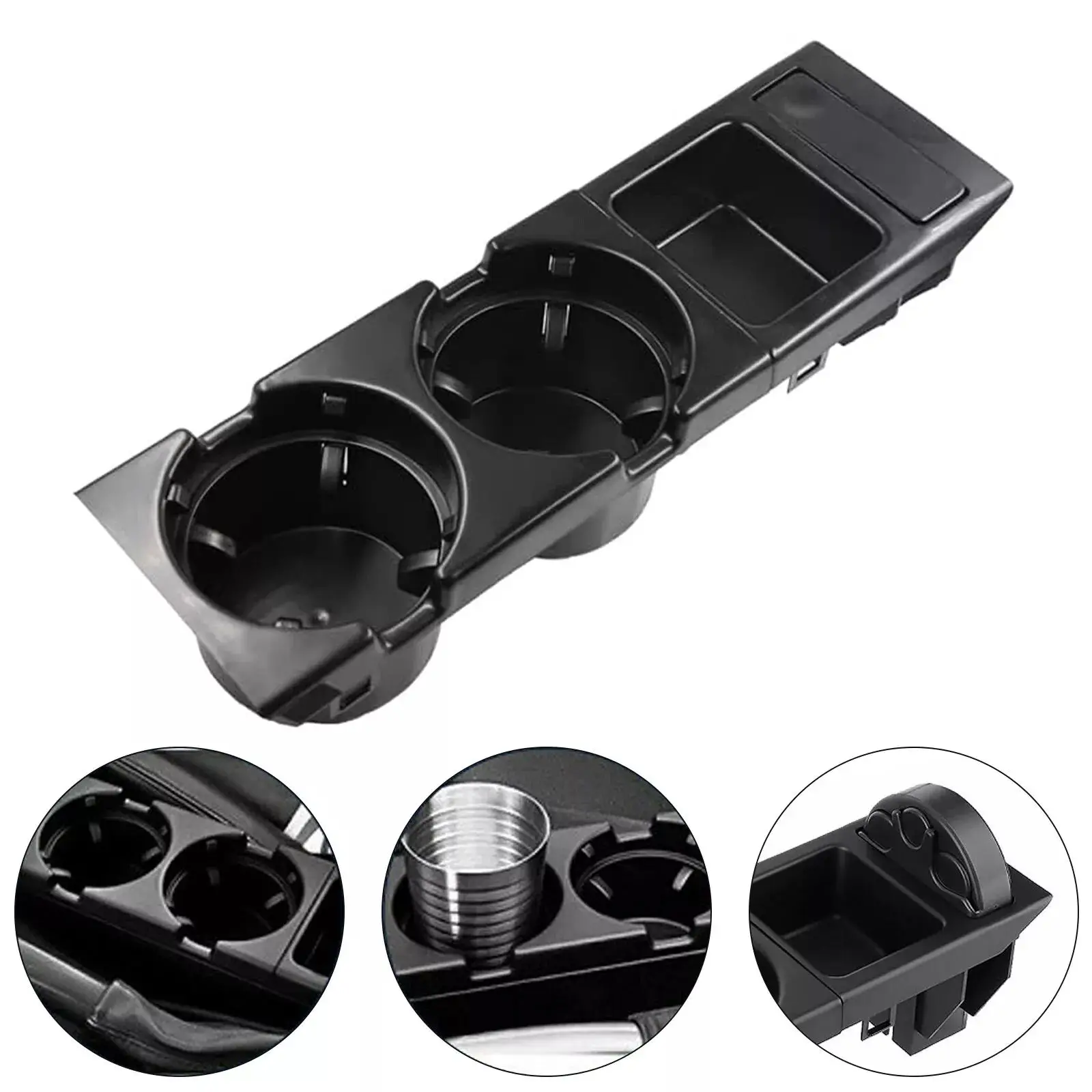 1PCS Car Cup Holder For BMW E46 325 328 330 1999-06 Center Console Drink Cup Holder Coin Storage Auto Interior Accessories