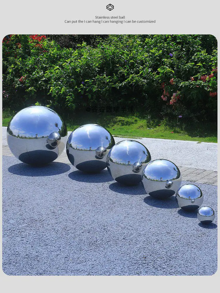 200-1500MM Diameter Polished Stainless Steel AISI304 Hollow Ball Sphere for Outdoor Garden Fountain Decoration Stair Guardrail