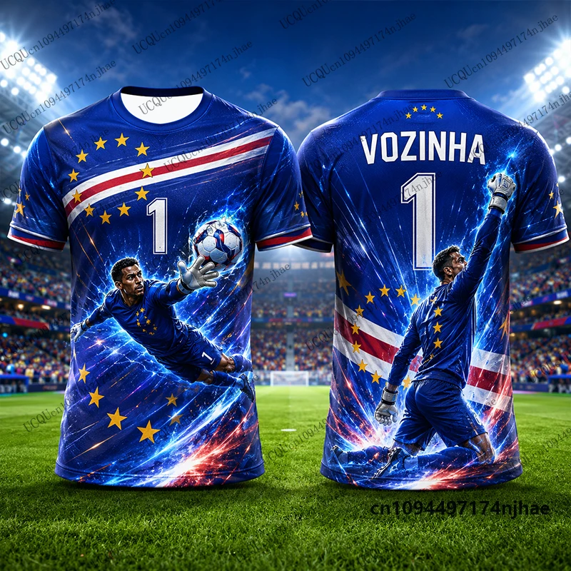 2026 Neue Kapverden Spezial-Vozinha # 1 bedrucktes Fußballtrikot für Kinder, T-Shirt, Sporttraining, Herren-T-Shirts, lässige Oberteile für Kinder/Erwachsene – Detail 6