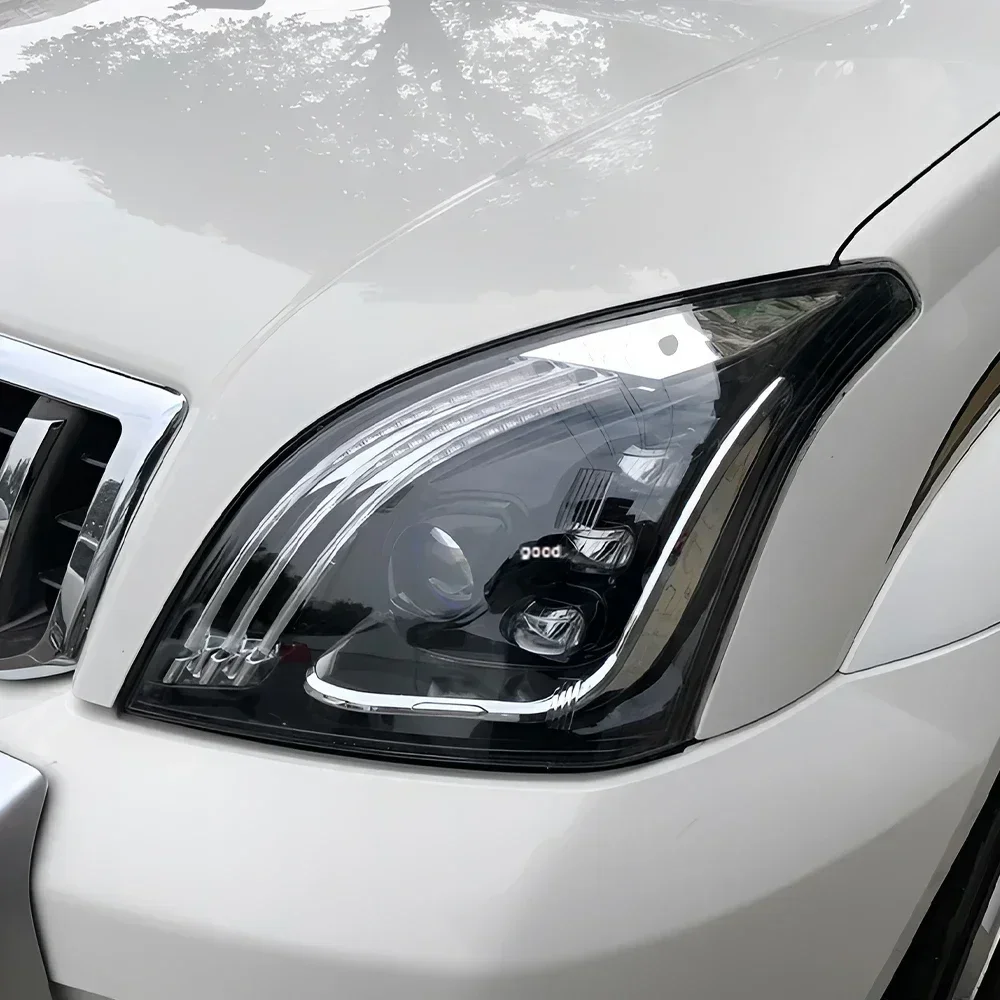 

Для Toyota Prado 2004-2009 светодиодные передние фонари автомобиля в сборе, обновленный дизайн Maybach, линзы проектора, аксессуары для автомобильных фар