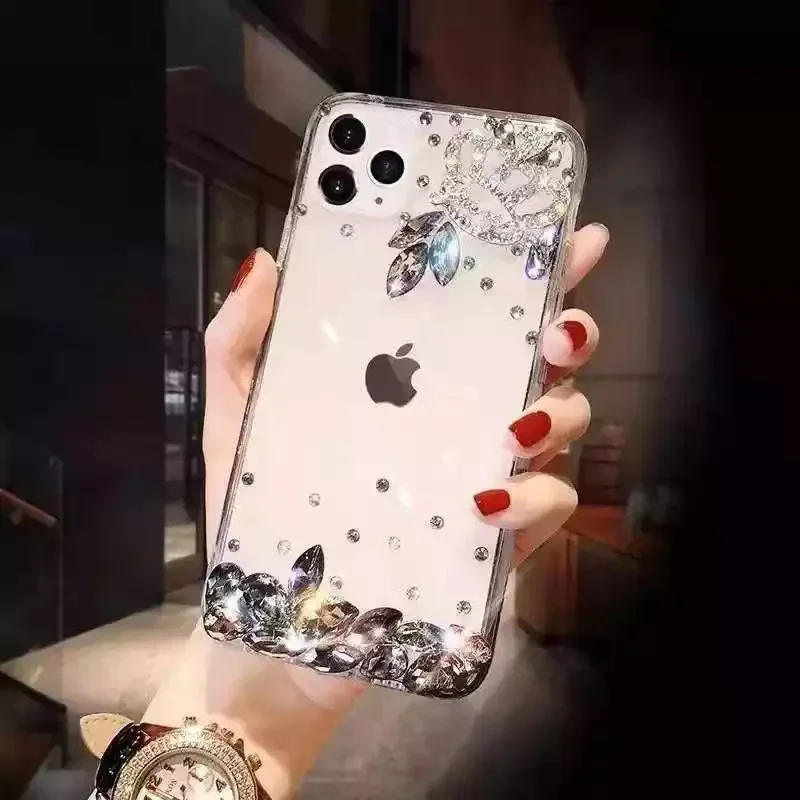 Luxury Diamonds Handmade Case for iPhone 15, 14, 13, 12, 16 Pro Max, 16PLUS, Multi Design