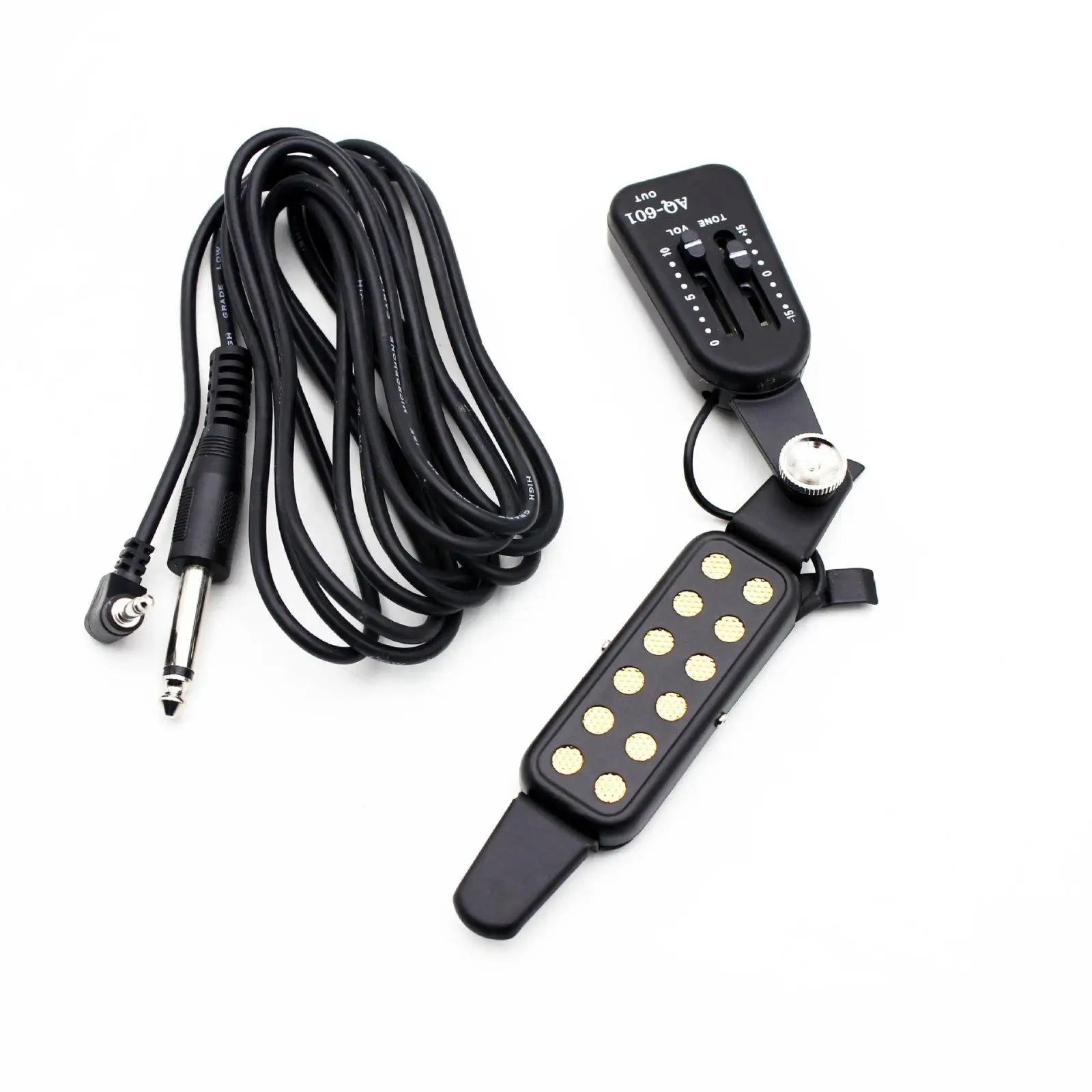 String Sound Amplifier Plug and Play Acoustic Pickup Volume Adjustable for Folk and Classical Guitar Rehearsal Setup