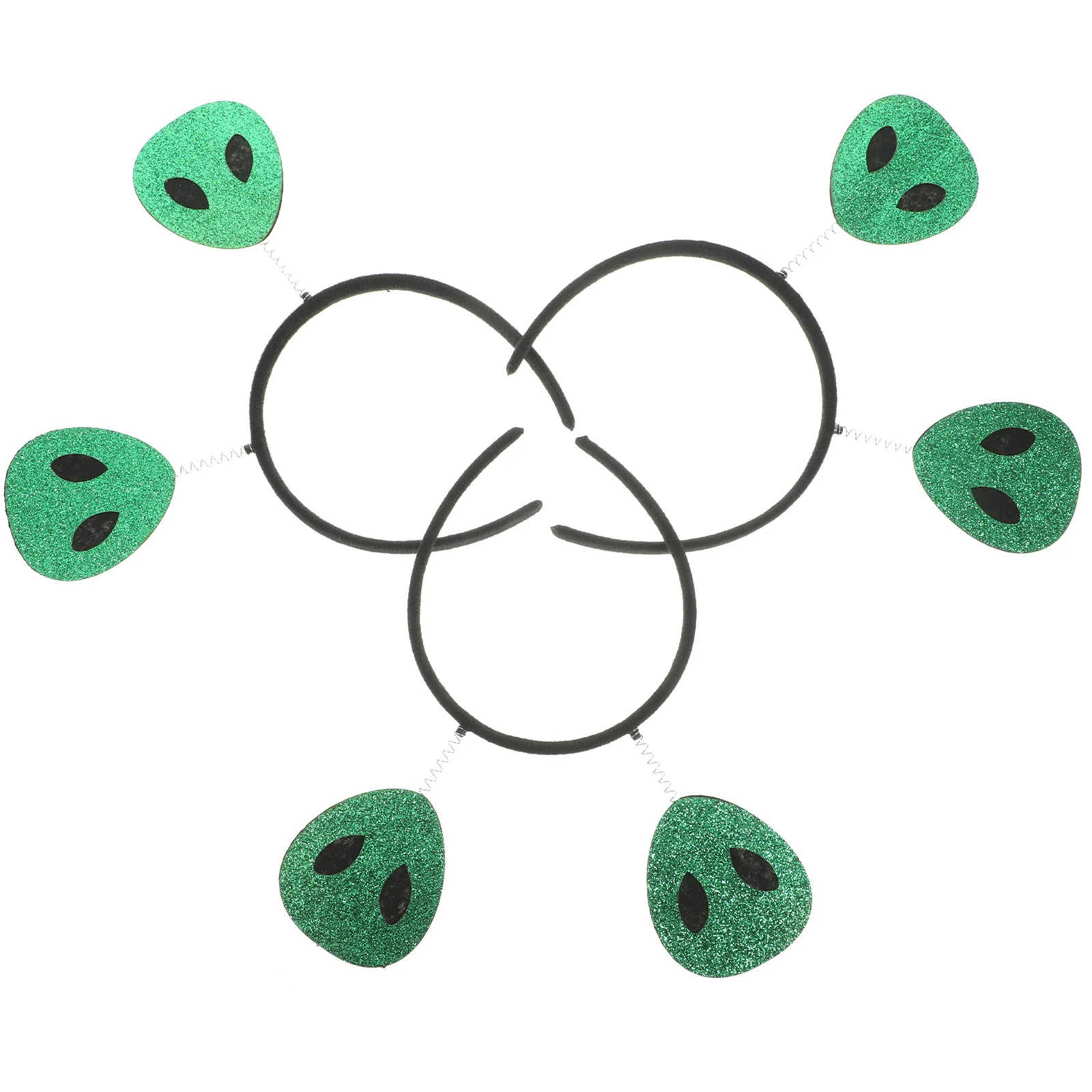3 Pcs Apparel Halloween Alien Headband 3pcs (green) Women Prom Headpiece Funny Headbands for Antenna Women's