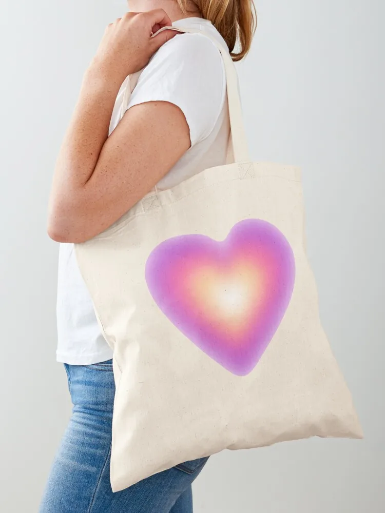 Aura heart Tote Bag canvas tote tote bag men Women bags free delivery bags