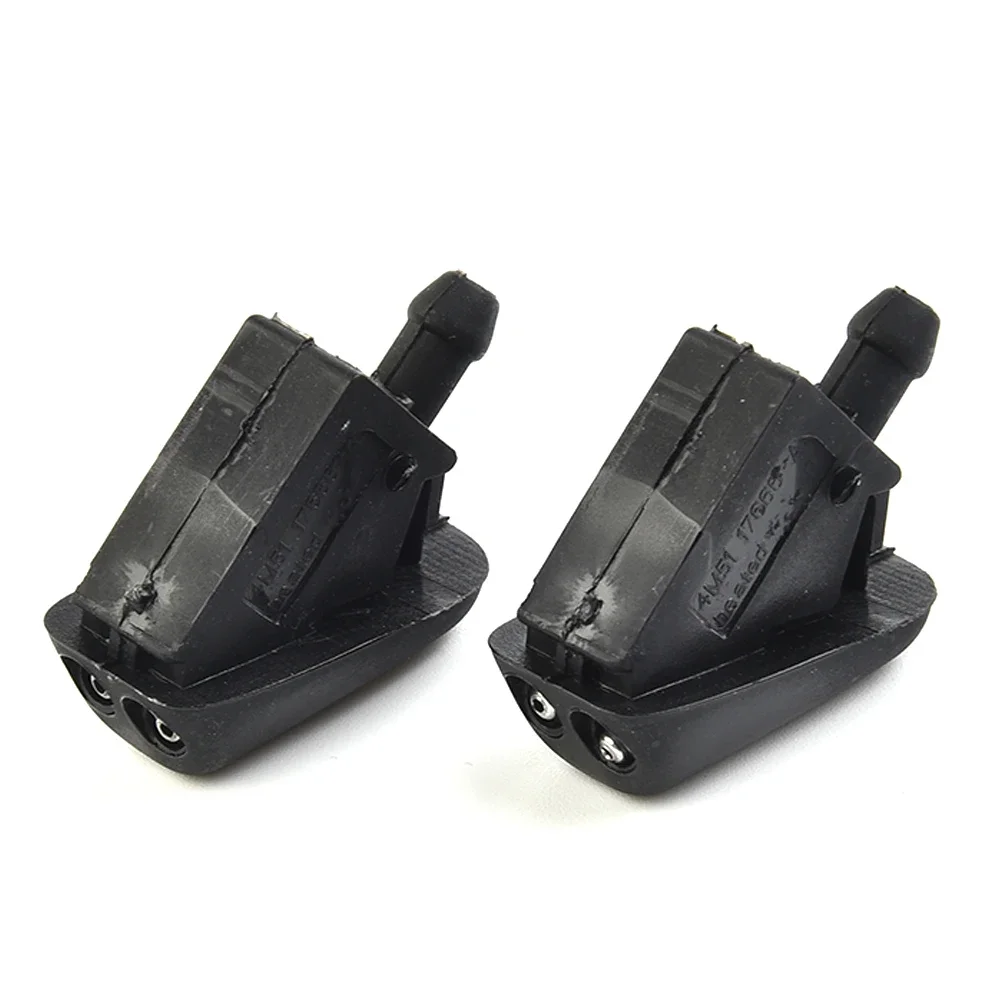 2PCS Windscreen Wiper Spray Jet Nozzle Washer For Ford Focus 2005-2012 Fiesta 2001-2008 Black Auto Water Spray Nozzle