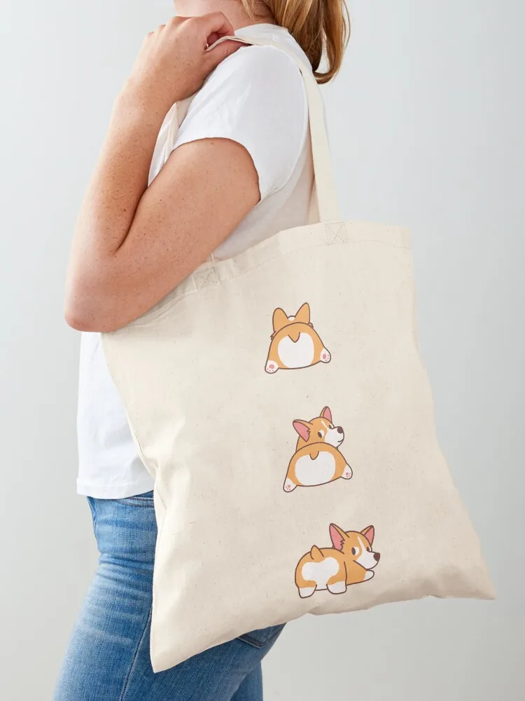 

Corgi Butts Tote Bag reusable shopping bags Canvas bag for women Big bag women university shopper