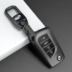 Car Key Case Cover for Toyota Hilux Corolla Avensis Prado Fortuner RAV4 CHR 2 3 4 Buttons TPU Shell Accessories