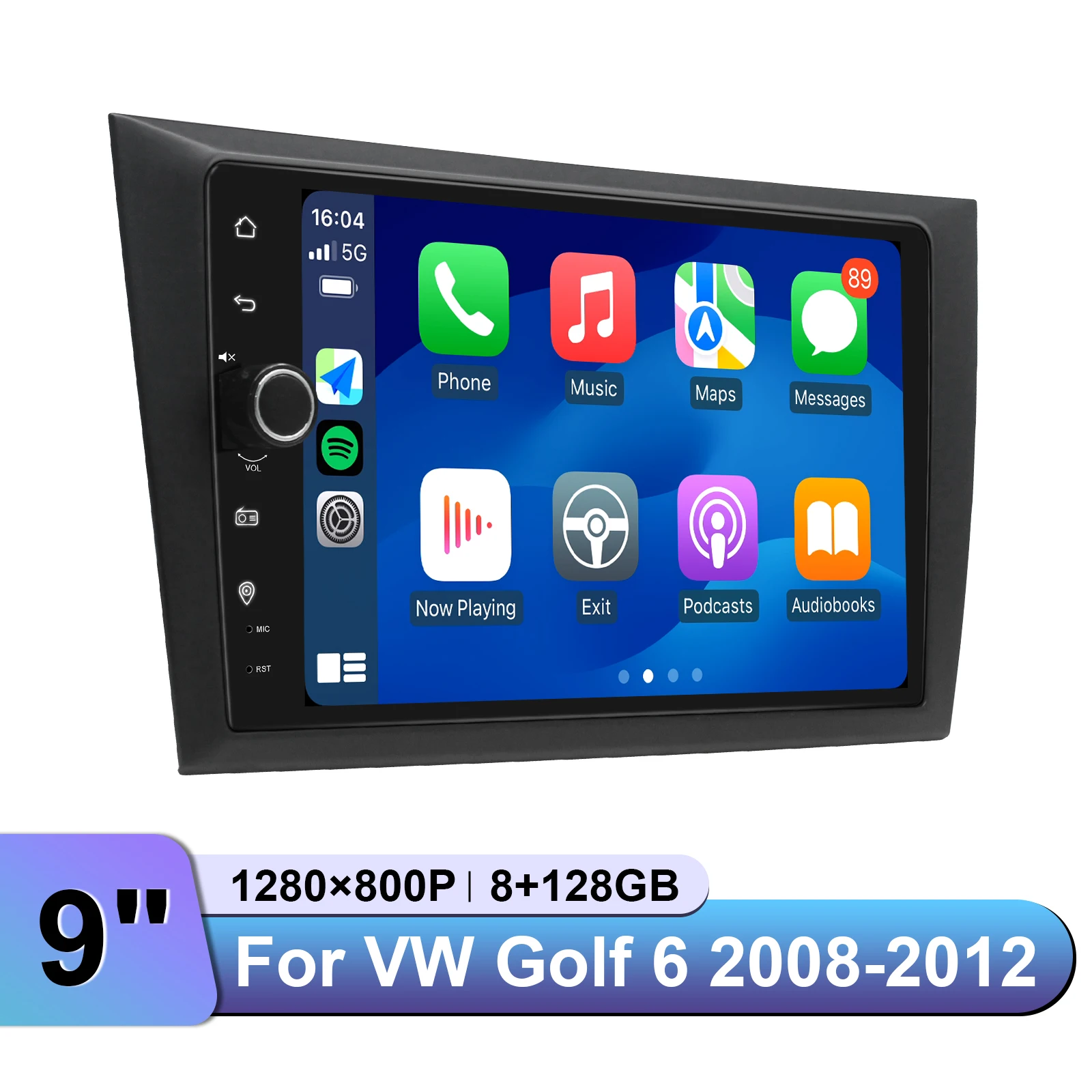 JOYING 9 "ترقية Apple Carplay Autoradio ستيريو السيارة لشركة فولكس فاجن جولف 6 GTi MK6 2008-2012 إبقاء OEM مصنع عجلة القيادة وكاميرا عكسية
