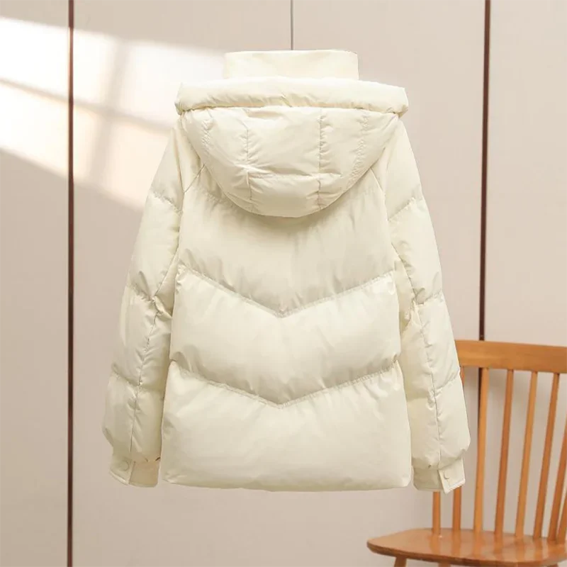 Neue Winter Mit Kapuze Unten Baumwolle Gefütterte Jacke frauen Lose Alle-Spiel Verdicken Warme Parkas Kurzen Mantel Weibliche casual Damen Tops