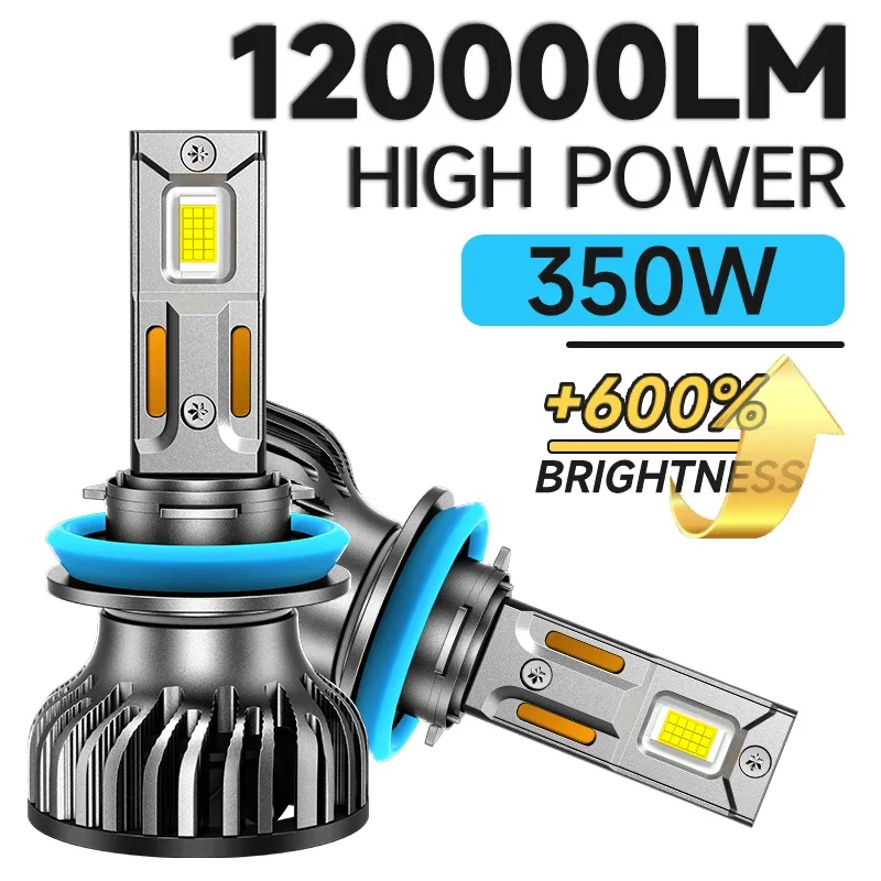 

350W 120000LM H4 H7 LED Headlights 6000K Headlamp H1 Led H11 H8 HB3 9005 HB4 9006 9012 HIR2 H9 Car Light Bulbs Auto 12V Lamps