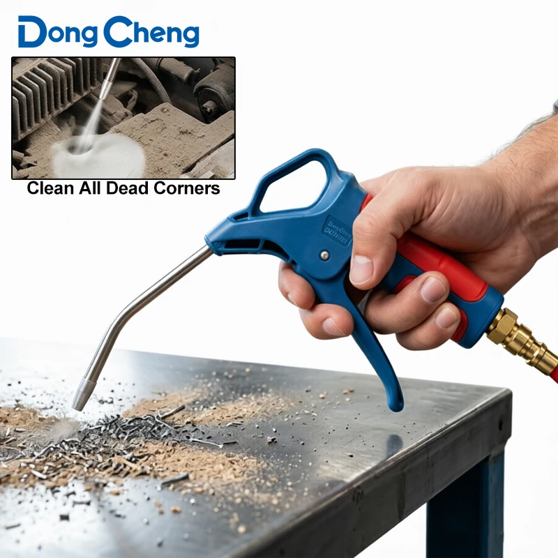 Professional 10Bar High Pressure Air Blow Gun High Flow Air Blower Gun for Compressor with Angled Bent Stainless Steel Nozzle