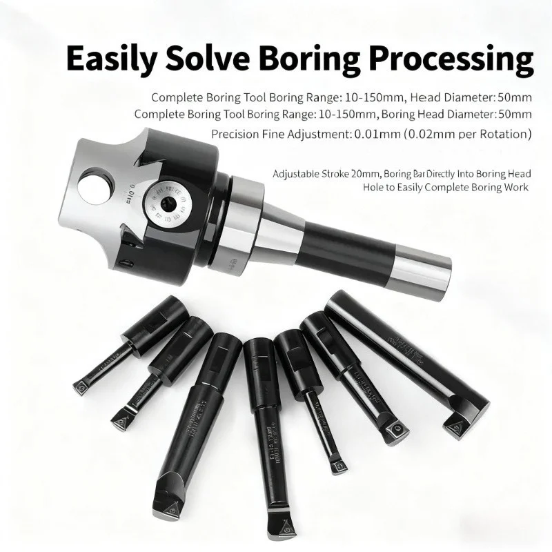 F1 Boring Head Lathe MT2 MT3 MT4 C20 C25 BT30 BT40 NT30 NT40 R8 F1 2 3 inch 50mm 75mm milling head F1 Machine clamp Boring bar view 2