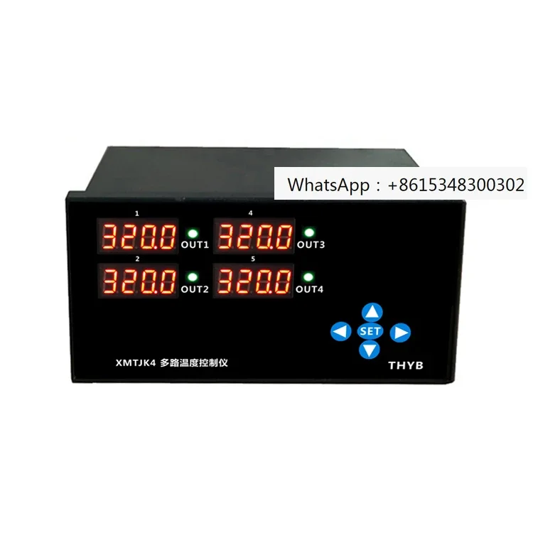 4-way digital display temperature controller with communication, multi-channel temperature control meter RS485 communication