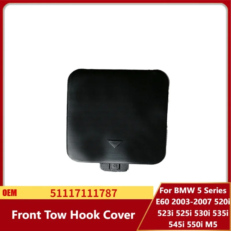 51117111787 Front Tow Hook Cover For BMW 5 Series E60 2003-2007 520i 523i 525i 530i 535i 545i 550i M5 Upainted Bumper Cap Plug