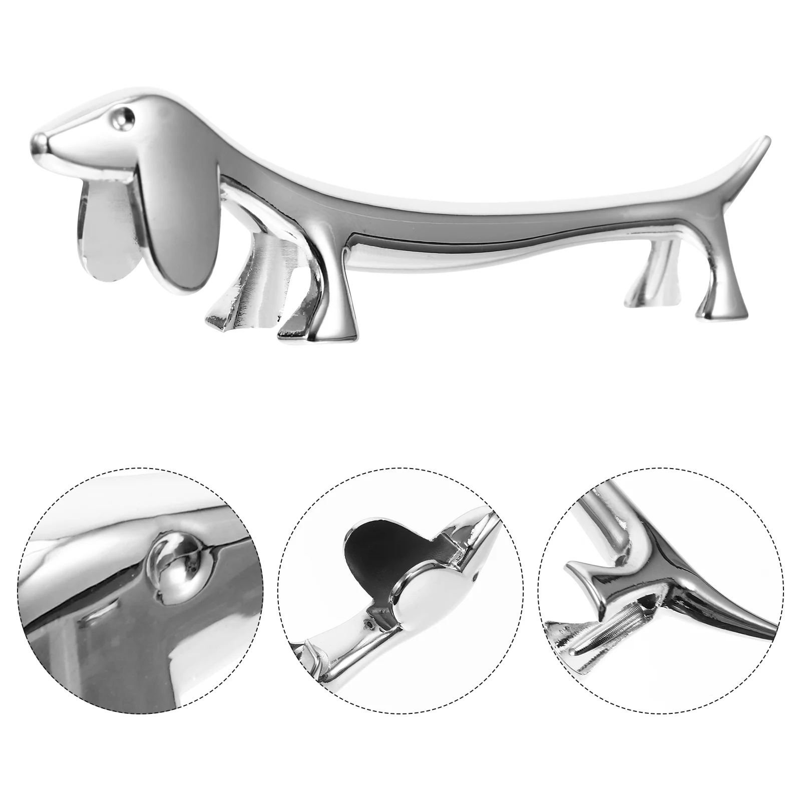 

4 Pcs Chopstick Rest Dog Cutlery Rests Panda Serving Utensils Alloy Tableware Rack Decor Cartoon