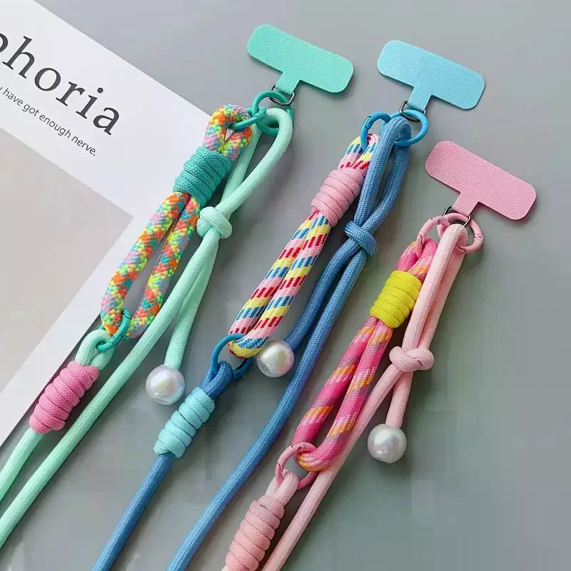 

Многофункциональный регулируемый необычный ремешок, простой ремешок для мобильного телефона «два в одном», ремешок через плечо, сделай сам, короткая веревка на запястье