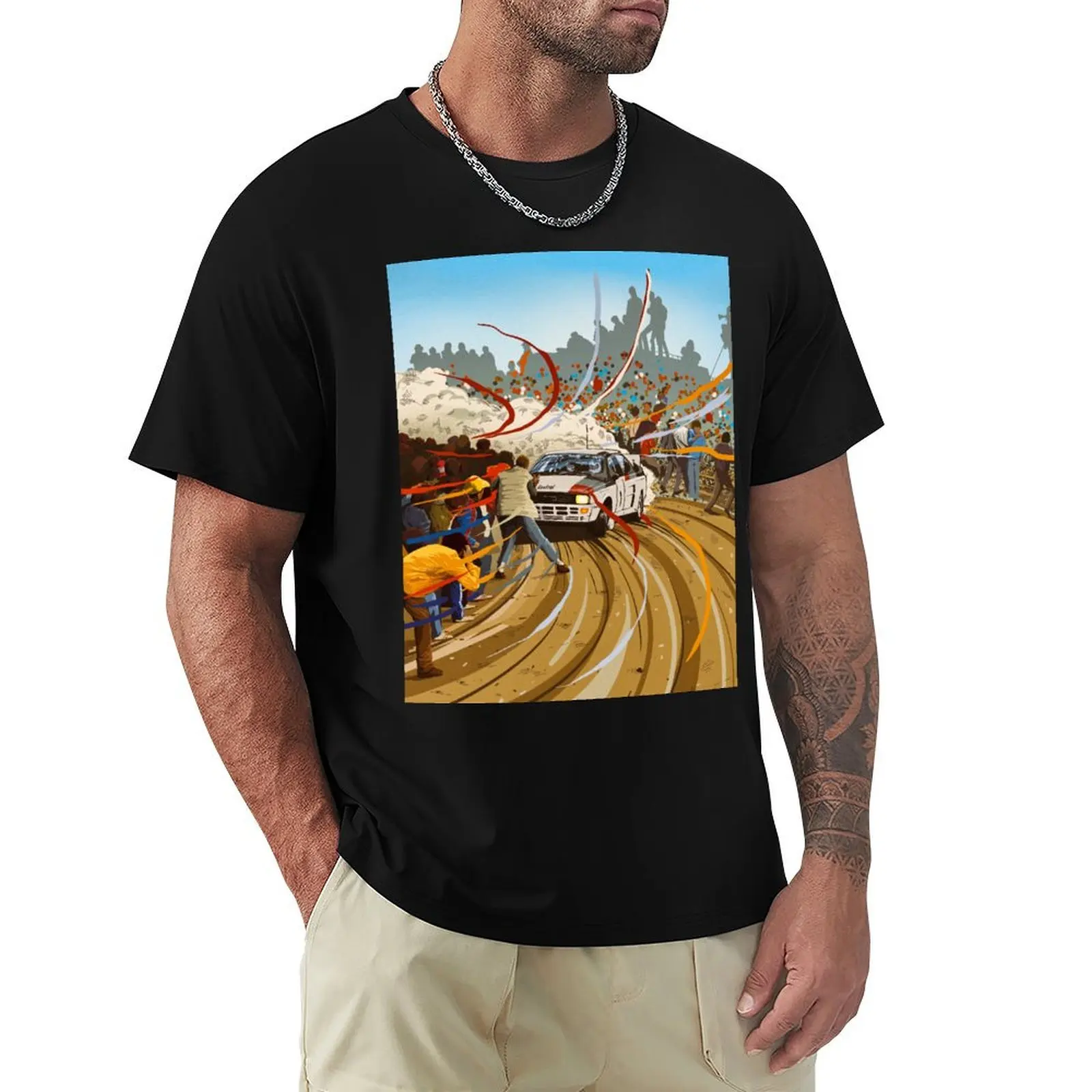 

Audi Quattro Group B T-Shirt Anime t-shirt summer 2025 Men's t-shirts