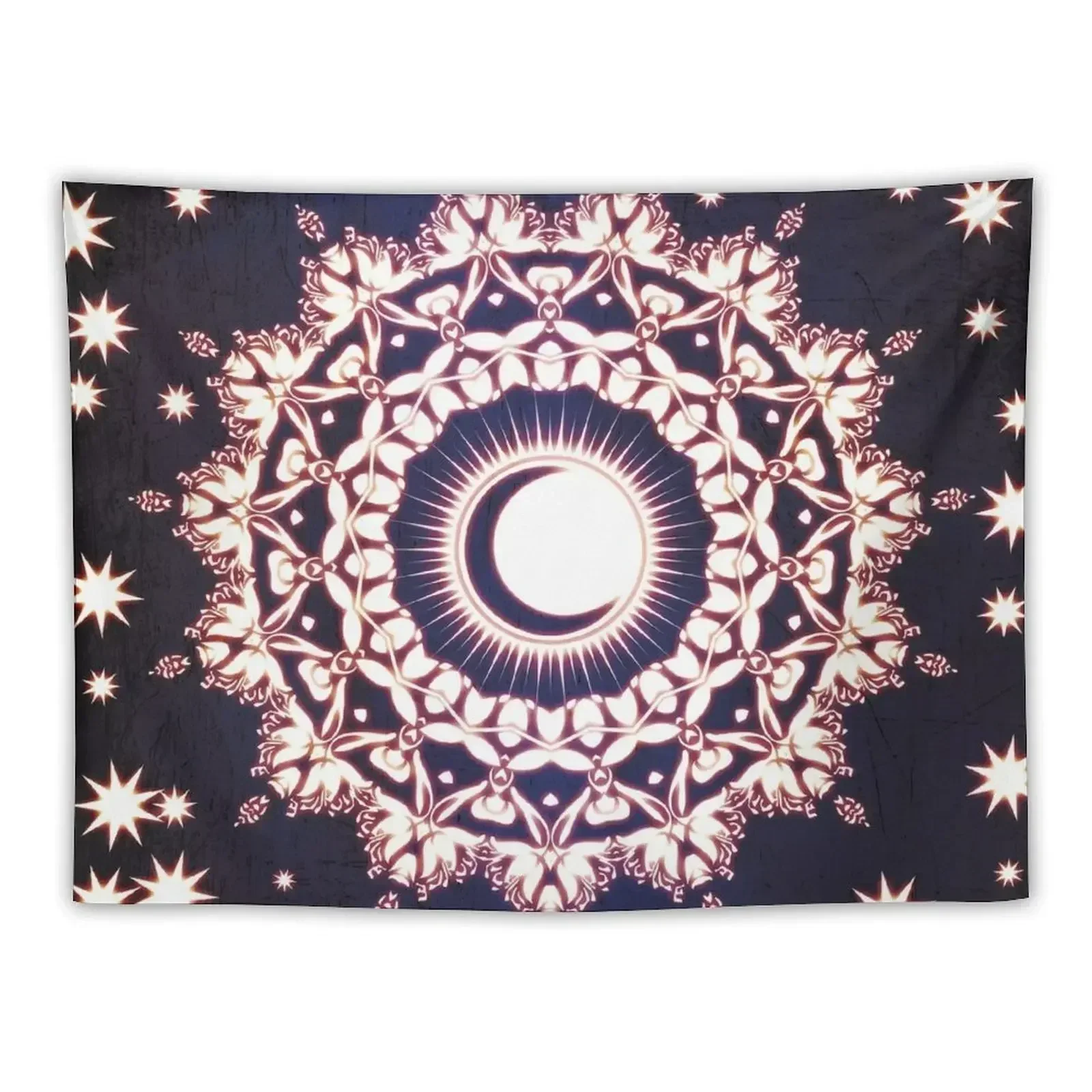 

Sun Moon & Stars Glowing Spiritual Meditation Zen Hippie Mandala Tapestry Anime Decor Hanging Wall Tapestry