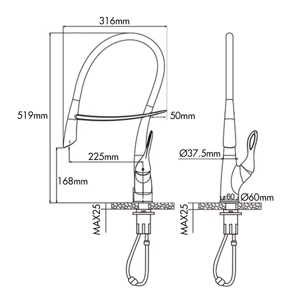 Pull Out Sensor Kitchen Faucet Single Handle Digital Display Pull Sprayer Tap Mounted Sink Mixer