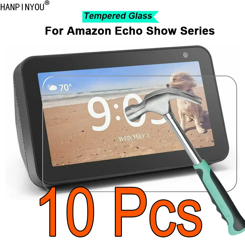 10 Pcs/Lot For Amazon Echo Show 10 8 5 5th Genaration 9H 2.5D Toughened Tempered Glass Film Screen Protector Guard