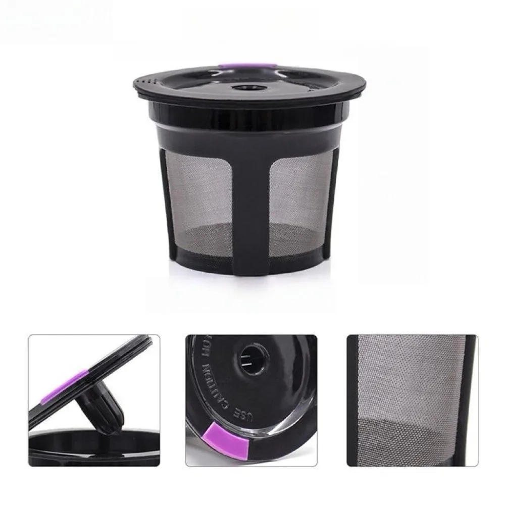 

4 шт. многоразовый фильтр для кофе, универсальный пищевой полипропилен K-Cup, многоразовый фильтр из нержавеющей стали, ситечко для эспрессо, корзина