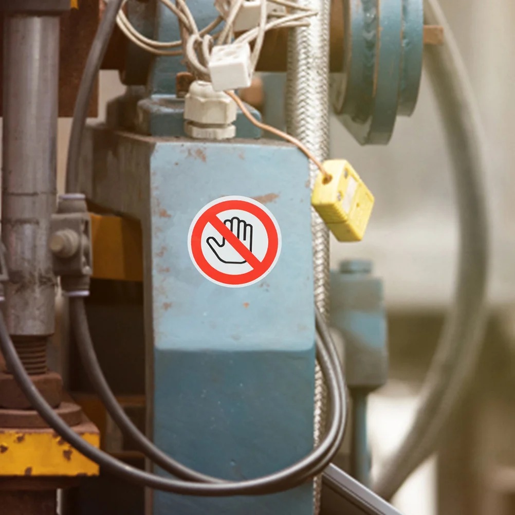 

6pcs Warning Labels Stickers Do Not Touch Safety Decals For Machinery Equipment Doors Windows Factories Warehouses Laboratories