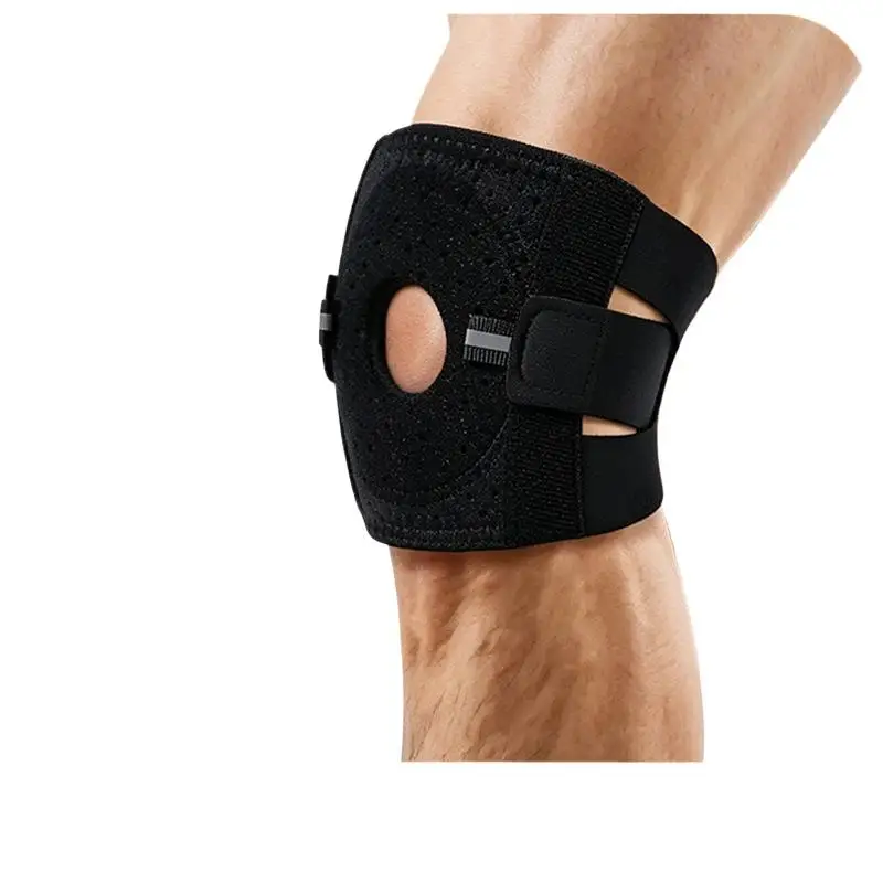Verstellbare Kniebandage mit Patella-Gelkissen & Seitenstabilisatoren für Sport, Basketball, Laufen, Radfahren – Detail 6