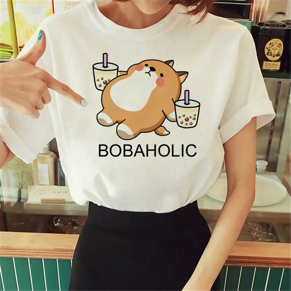 Bubble Tea t shirt women designer tshirt girl harajuku clothing