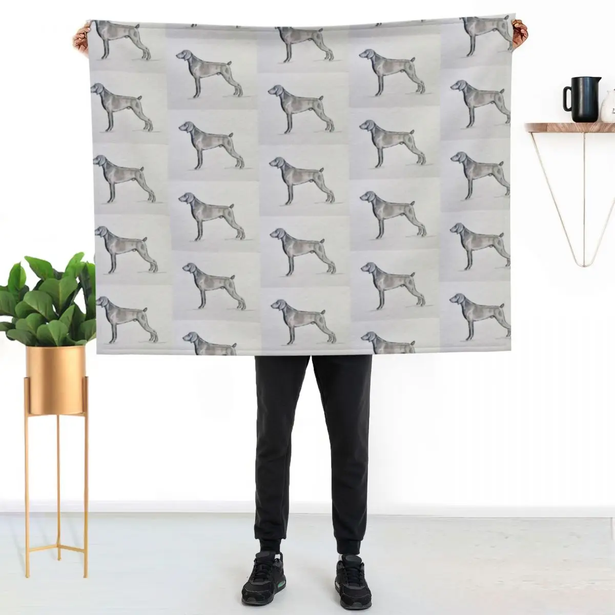 Weimaraner Throw Blanket Shaggy Decorative Sofa christmas gifts Soft Big Decorative Sofas Personalized Gift Blankets
