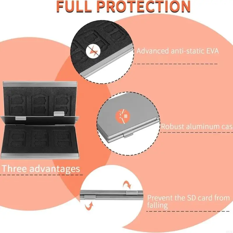 

Aluminum Alloy Memory Card Case Protective EVA Lining Box for Cards Cash and Essential Items HX5E