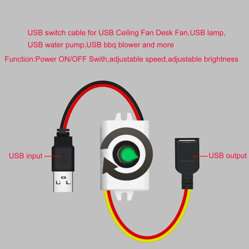 DC5V ستبليس USB مقبض يدوي LED مفاتيح باهتة لشريط LED سطوع X3UF