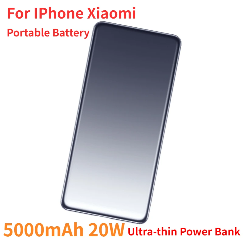 

For IPhone Xiaomi Ultra-thin Power Bank 5000mAh 20W MAX PB0520 Powerbank 5000 Portable Battery