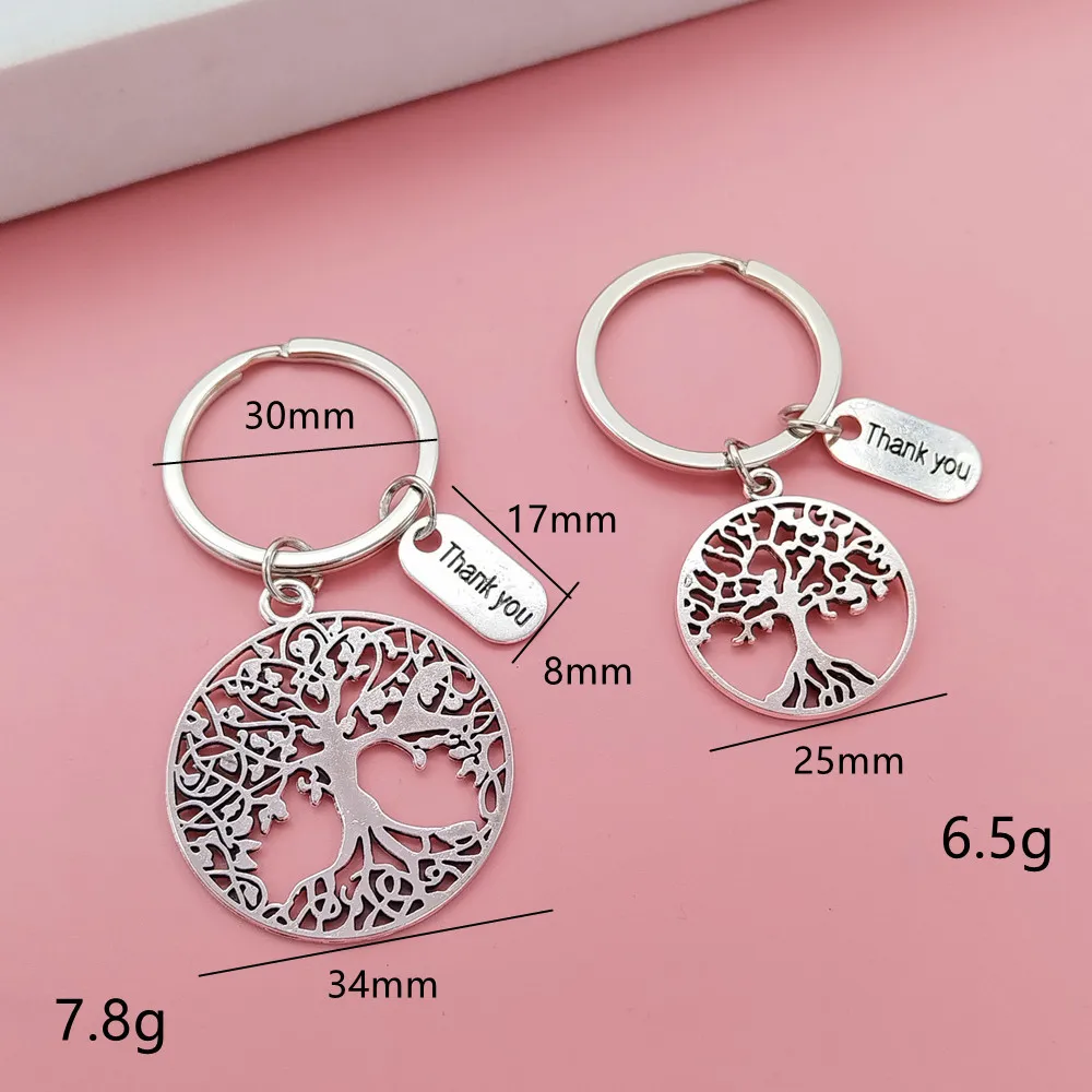 1 шт., брелок на заказ, персонализированный металлический брелок «Древо жизни», индивидуальный брелок для ключей, автомобильные аксессуары, подарок, оптовая продажа
