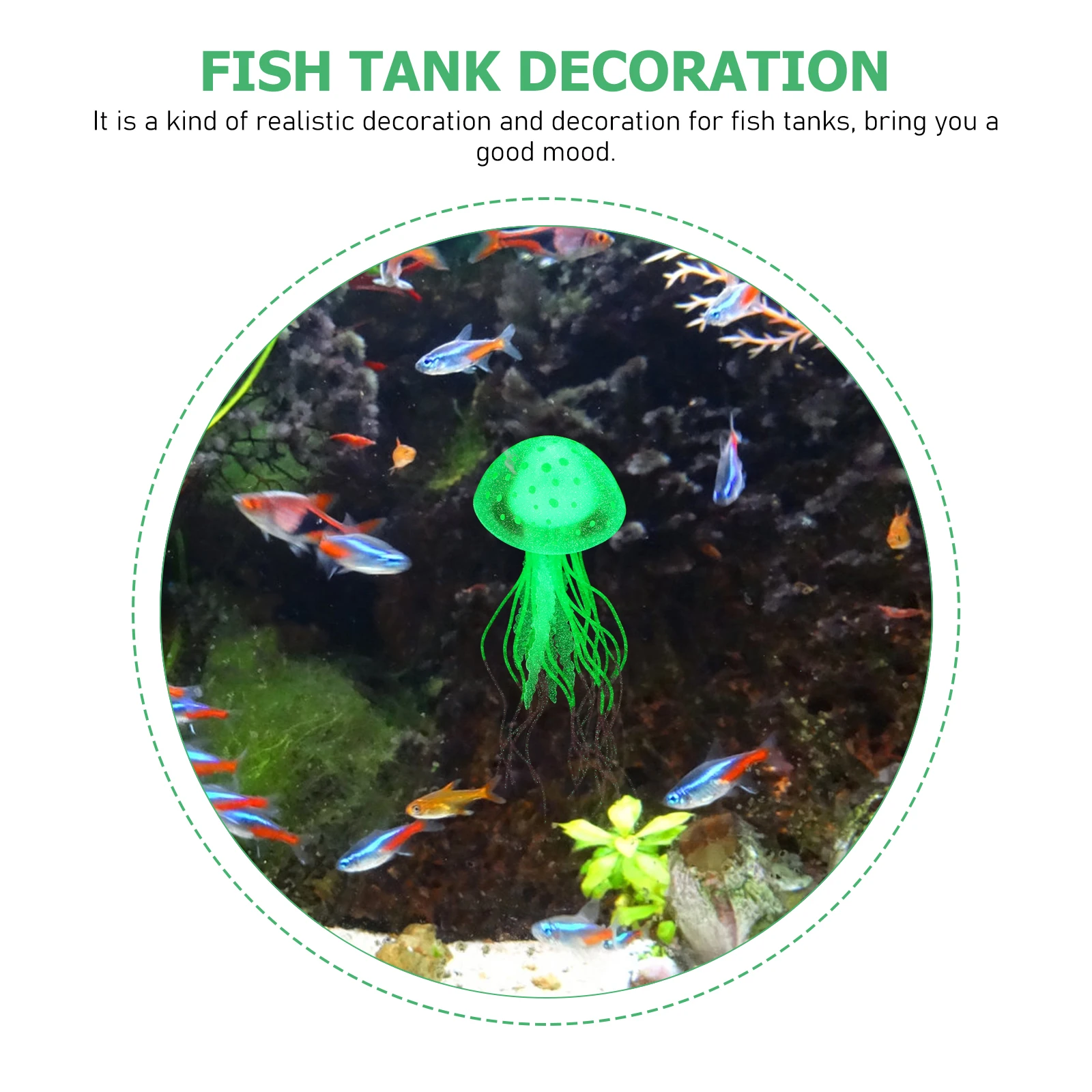 

Decorative Simulated Jellyfish Decorations Tank Aquarium Ornament Fake Silica Gel