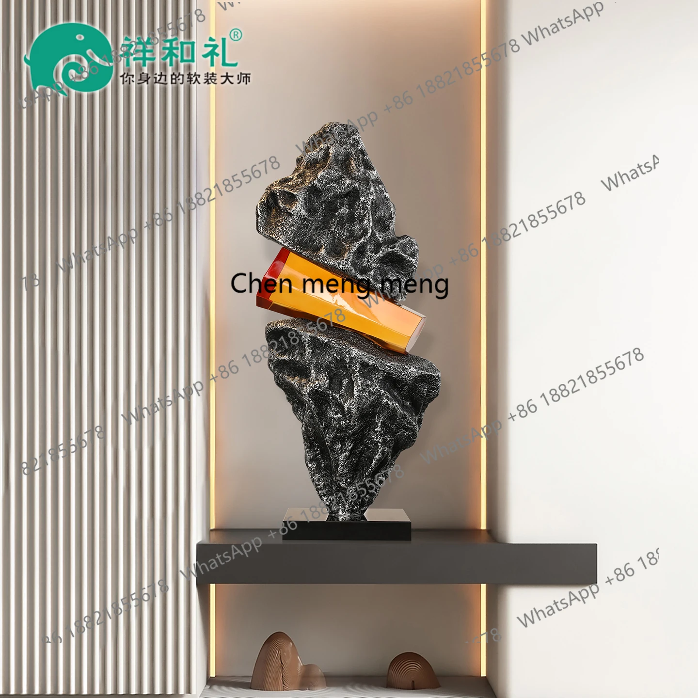 

New Chinese abstract art sculpture floor-to-ceiling ornaments Hotel corridor stairs, entrance decoration handicrafts