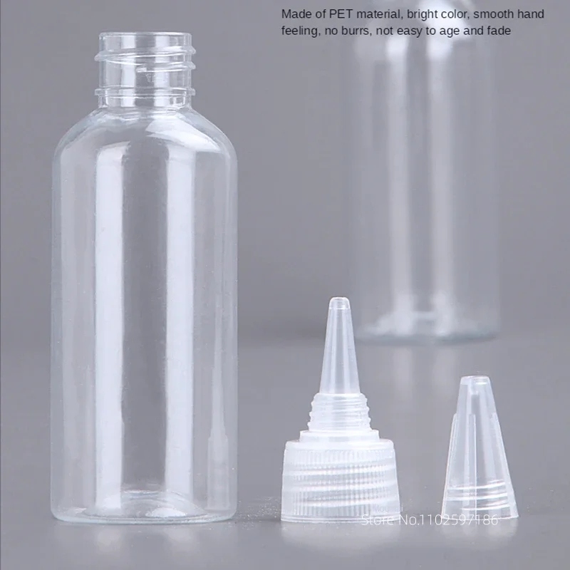 Plastic Bottle Needle Tip Emulsion Extrusion PET Empty Packaging Trial Portable Travel Container Refillable Cosmetics Liquid