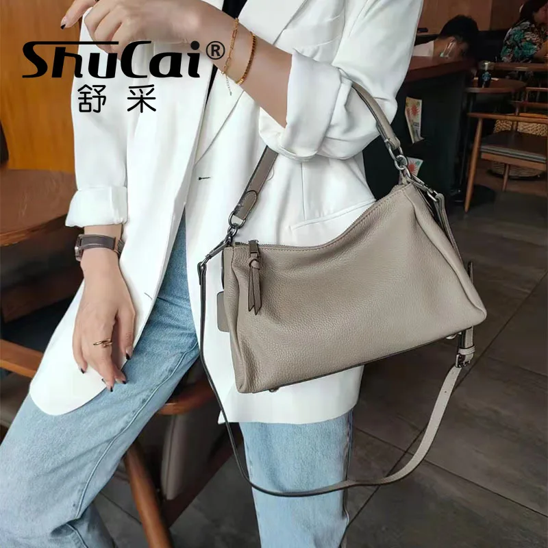 

New underarm bag female soft leather hand carry single shoulder crossbody bag large capacity simple fashion bags