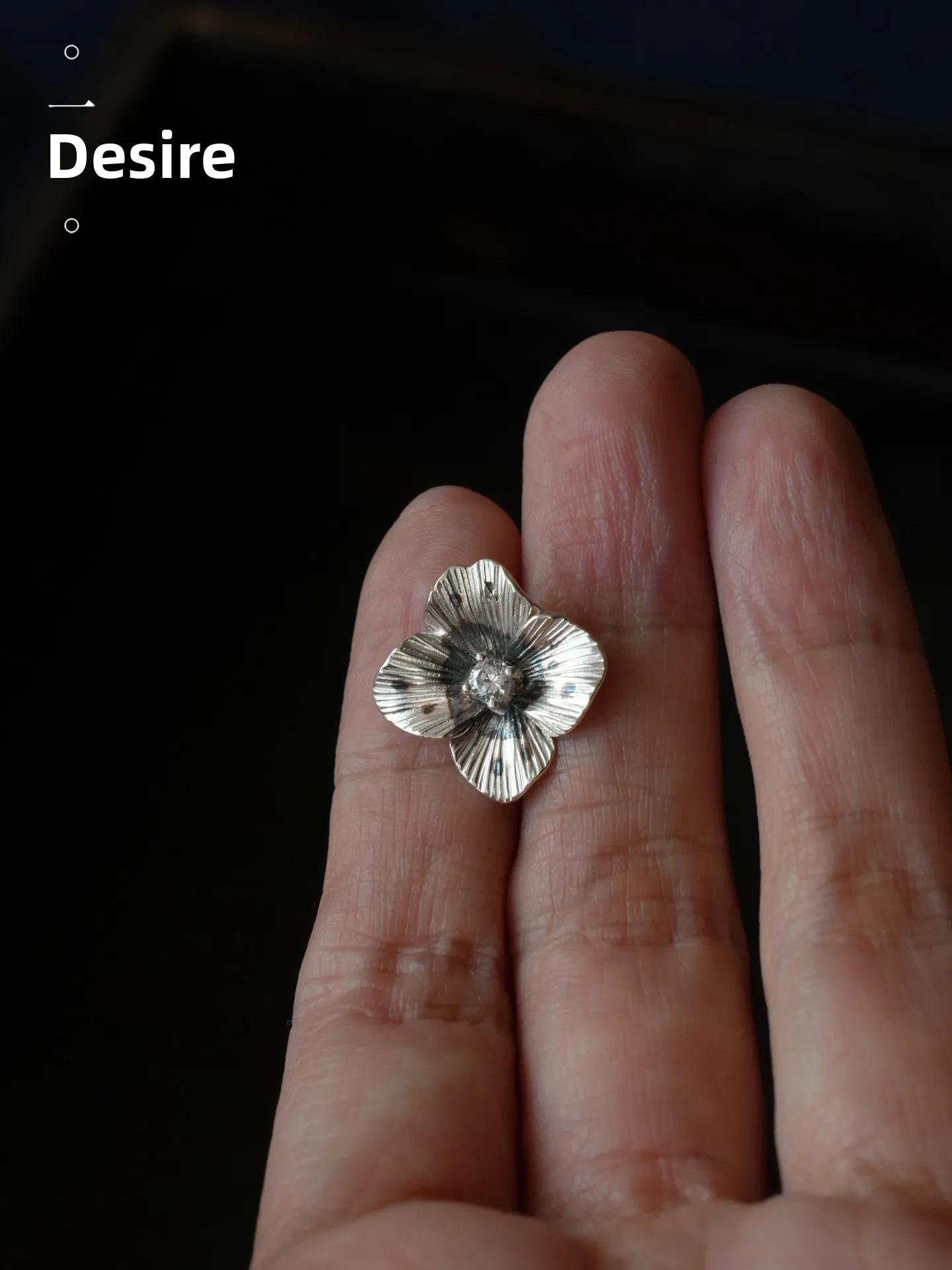 Handmade Pure Silver Flower Ear Cuff Women's Fashion Jewelry Ball Embroidery Earrings Durable Cleanliness Cubic Zirconia - view 3