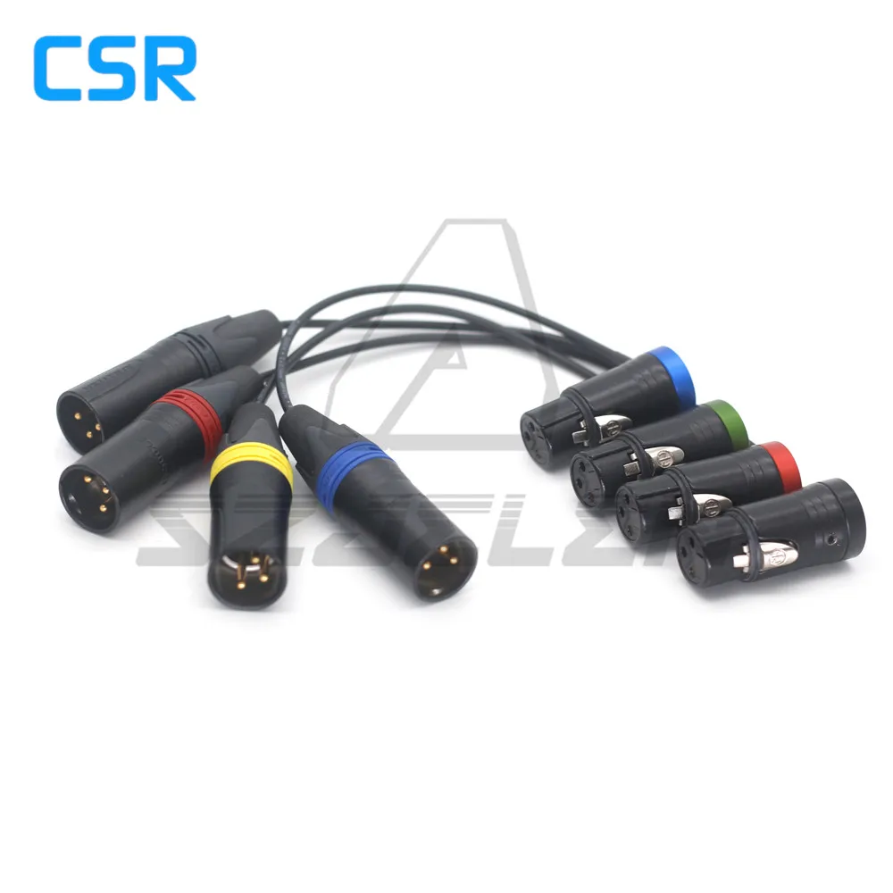 3pin XLR Male to Right-Angled 3Pin XLR Female Cable for Cyclone Custom Length